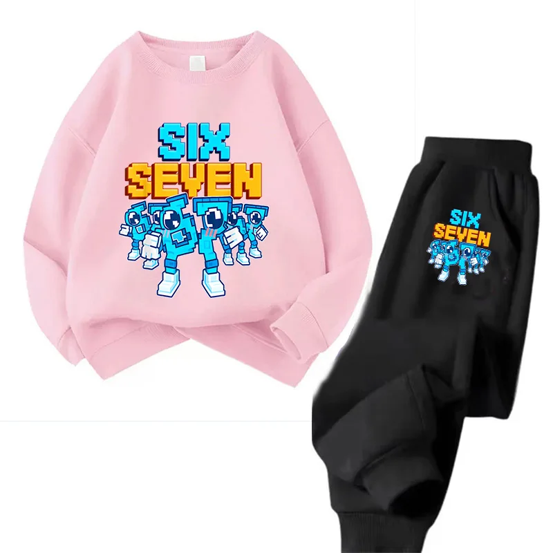 ملابس هوديز للأطفال بتصميم إيطالي 'Brainrot'، بدلة 'Steal A BrainRot'، سترات للأولاد والبنات، طقم سويت شيرت برقبة دائرية للأطفال 67 سكس سيفن