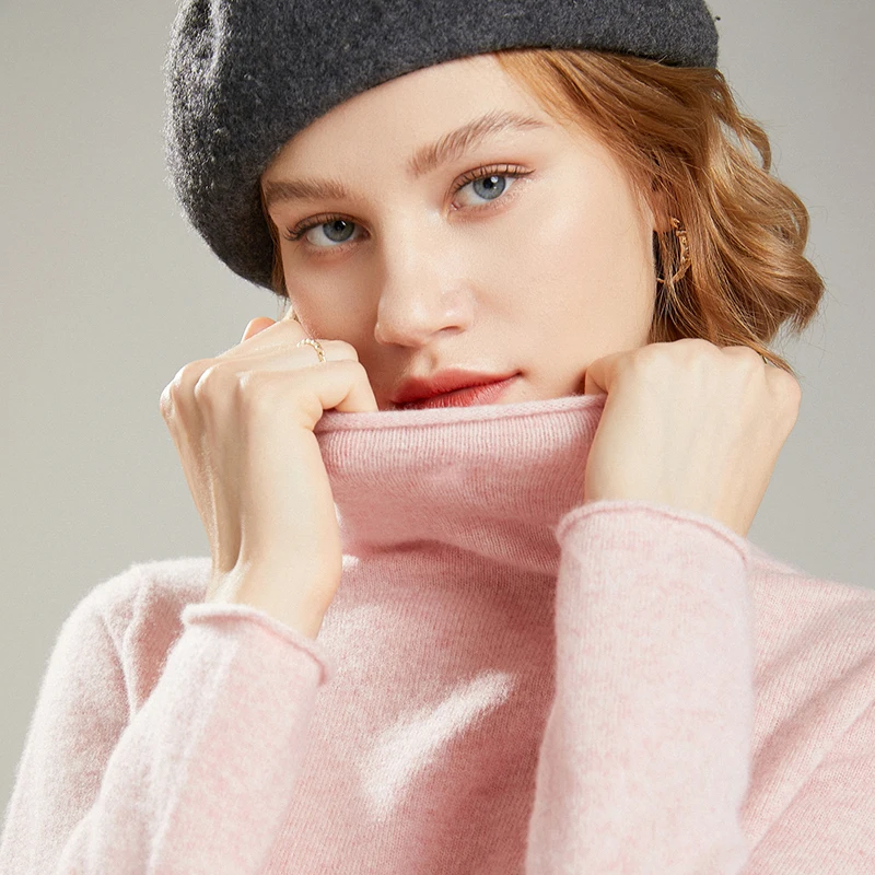 2024 Fall/Winter Women Sweater Turtleneck Cashmere Sweater Women's Wool Knit Pullover Long-sleeve Slim Bottoming Shirt Larg Size 3