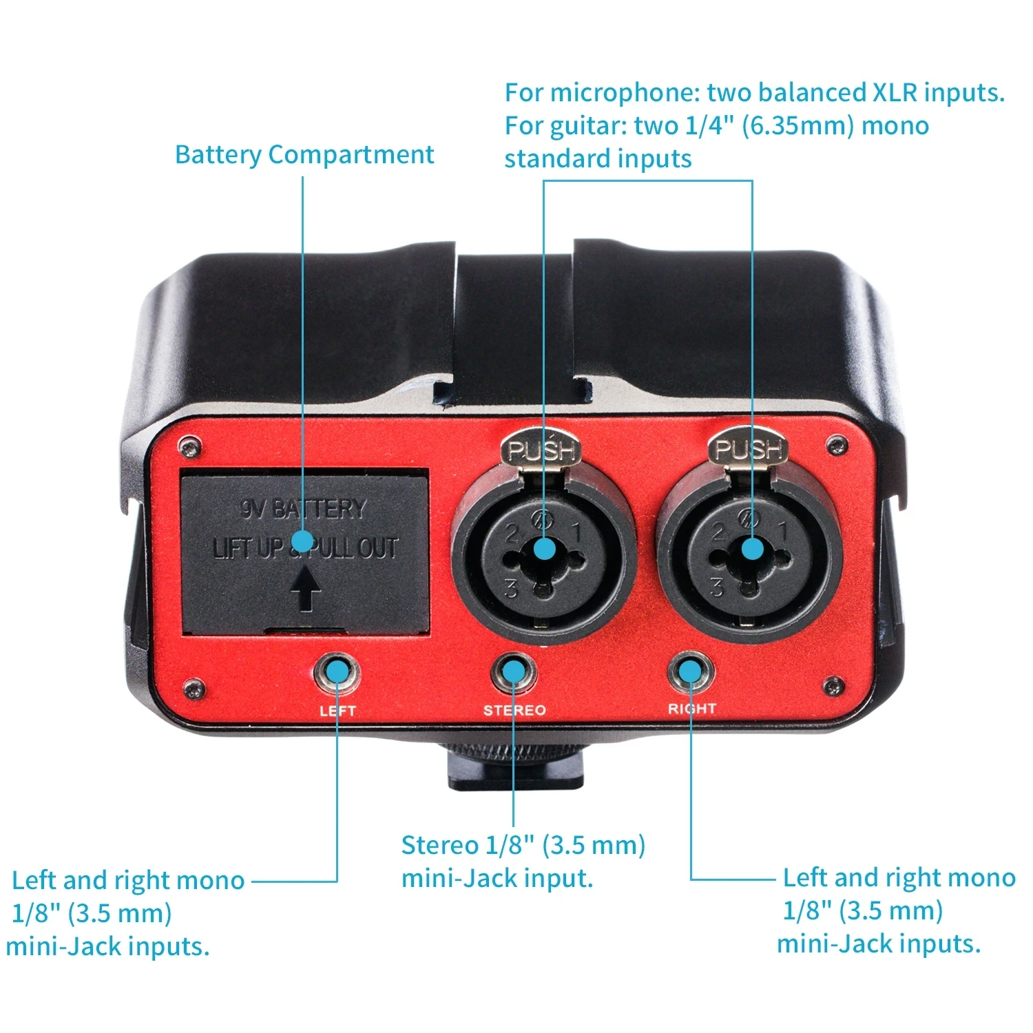 Dual (x2) Balanced 1/4 TRS Jacks Summed into a Single Male XLR