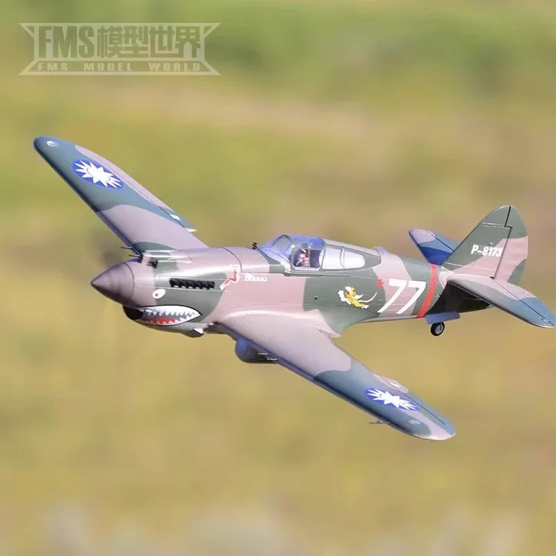 제 2 차 세계 대전 Fms P-40b, 고정 날개 모델 시뮬레이션 조립, 메인 전투기 제트기 수동 투척 가능, 980mm