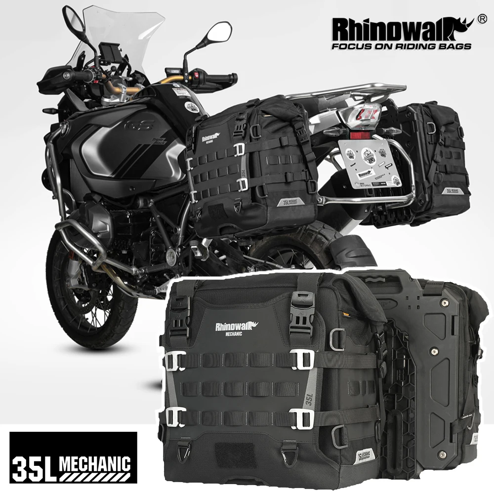 Rhinowalk Motorcycle Side Bag Quick Release 35l Waterproof