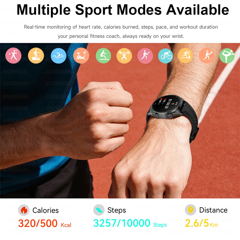 2026 New G.T. Series FPS Smartwatch Men 1.53-inch AMOLED NFC Bluetooth Call 3ATM Waterproof Heart Rate Smart Watch Android IOS