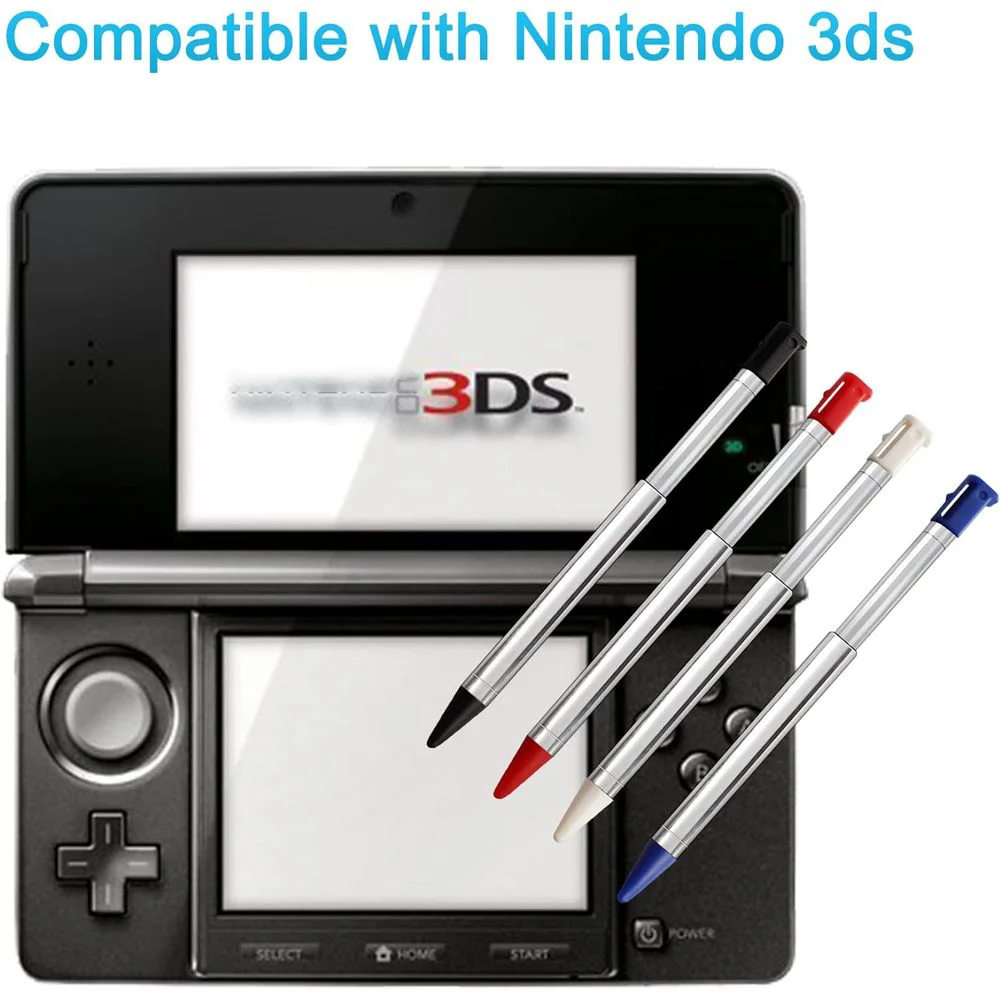 4 Pcs 3DS Metal Stylus Pen Set Retractable Replacement Stylus Compatible with Nintendo 3DS 4in1 Combo Touch Pen Multi Color stylus pen touch pen
