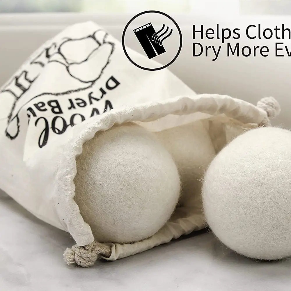 Laundry Ball Reusable Wool Dryer Balls Household Washing Balls Natural Fabric Softener 1/2/4/6 Pcs