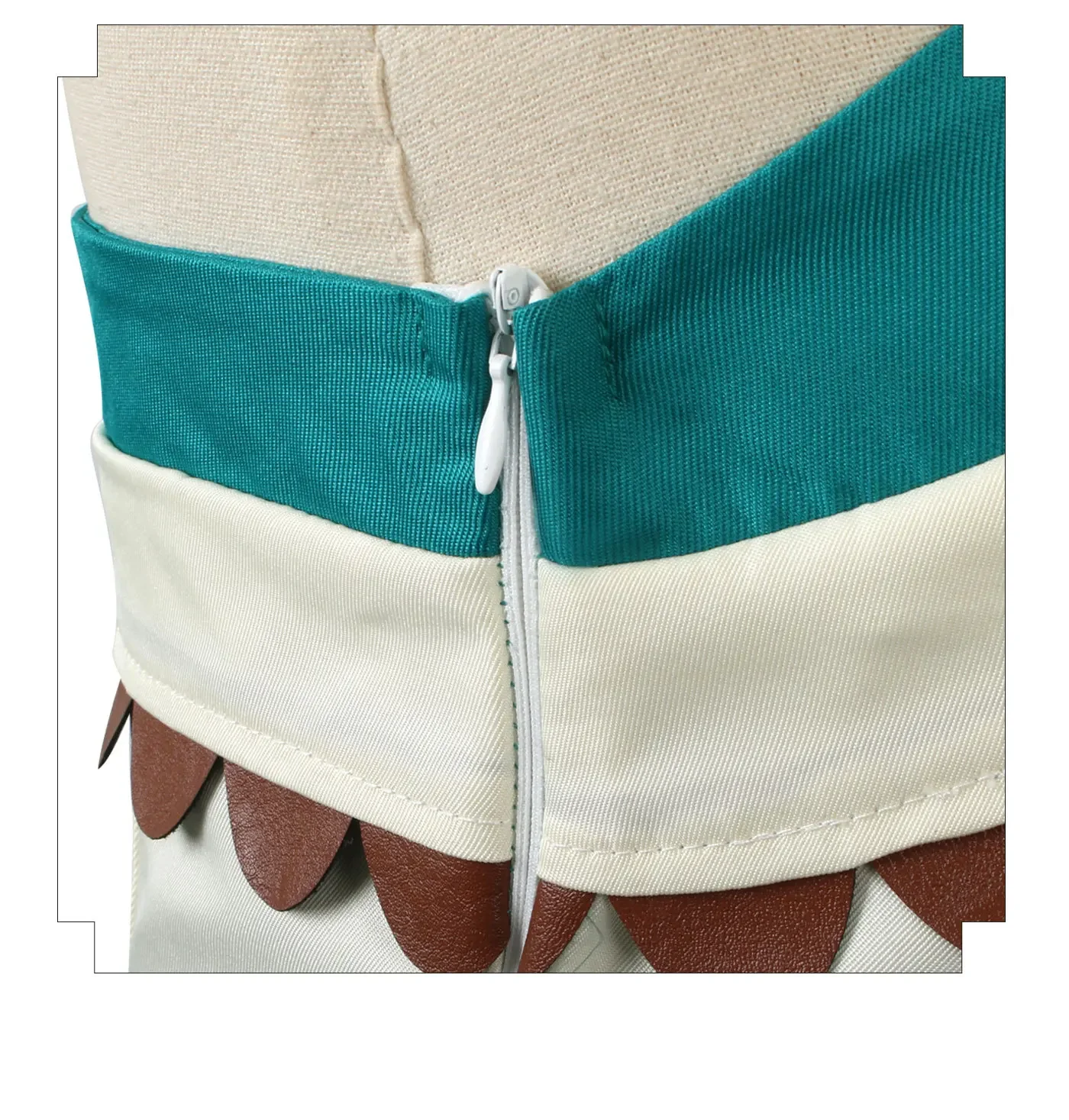 Green Princess-Inspired Cosplay Dress with Wig for Women (Unofficial)
