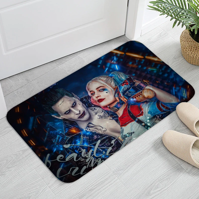 

Carpet for Home Entrance Joker Doormat Washable Non-slip Kitchen Mats Room Decorating Items Custom Rug Aesthetic Bathroom Mat