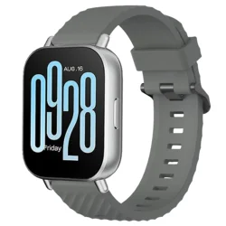 Silicone Replacement Wristband Strap - 22mm for 22mm (Grey)