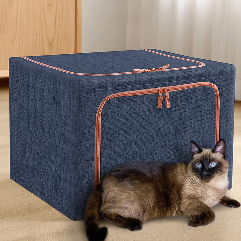 

Fabric Storage Box Foldable Clothes Bag Laundry Finishing Car Trunk Organizer Box Wardrobe Toy Storage Cabinet Pet House storage