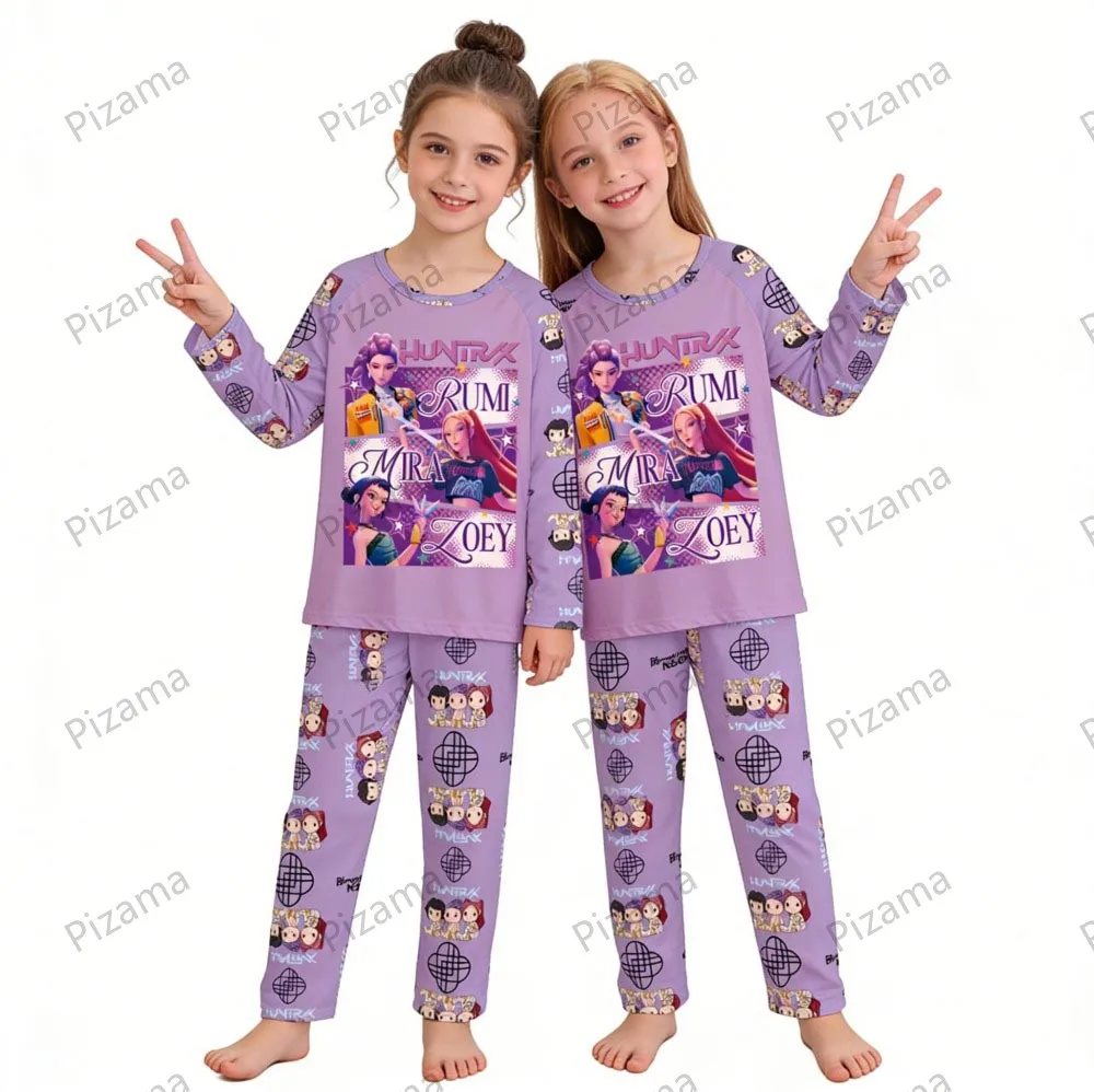 Children's Pajamas Set Full Sleeve Cartoon Kpop Demon Hunters Girls Pajama Middle Kids Homewear Boys Clothes Set Pijamas Infanil Sae058952bed04dd5bb53ab0dd79213a5B