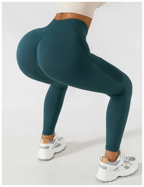 2022 Nova Sem Costura Calças De Yoga Alta Elástica Esportes Fitness Legging  Mulheres Cintura Alta Ginásio Scrunch Butt Running Training Menina Apertado  - Calças De Ioga - AliExpress