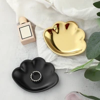 Nordic Style Stainless Steel Shell Jewelry Tray Simple Stylish Home Decoration Bedroom Bedside Table Dresser Tabletop Ornament 2