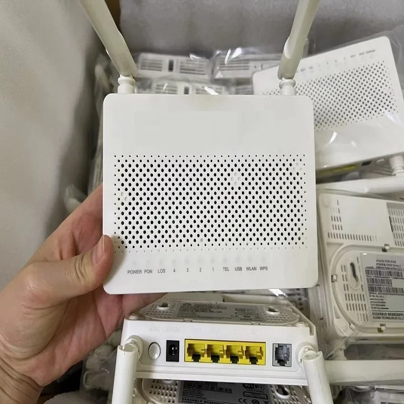 

100% NEW Original EG8141A5 Gpon XPON ONU FTTH Modem Router Bare Metal + Adapter 1GE + 3FE + Wifi +1tel With English Software