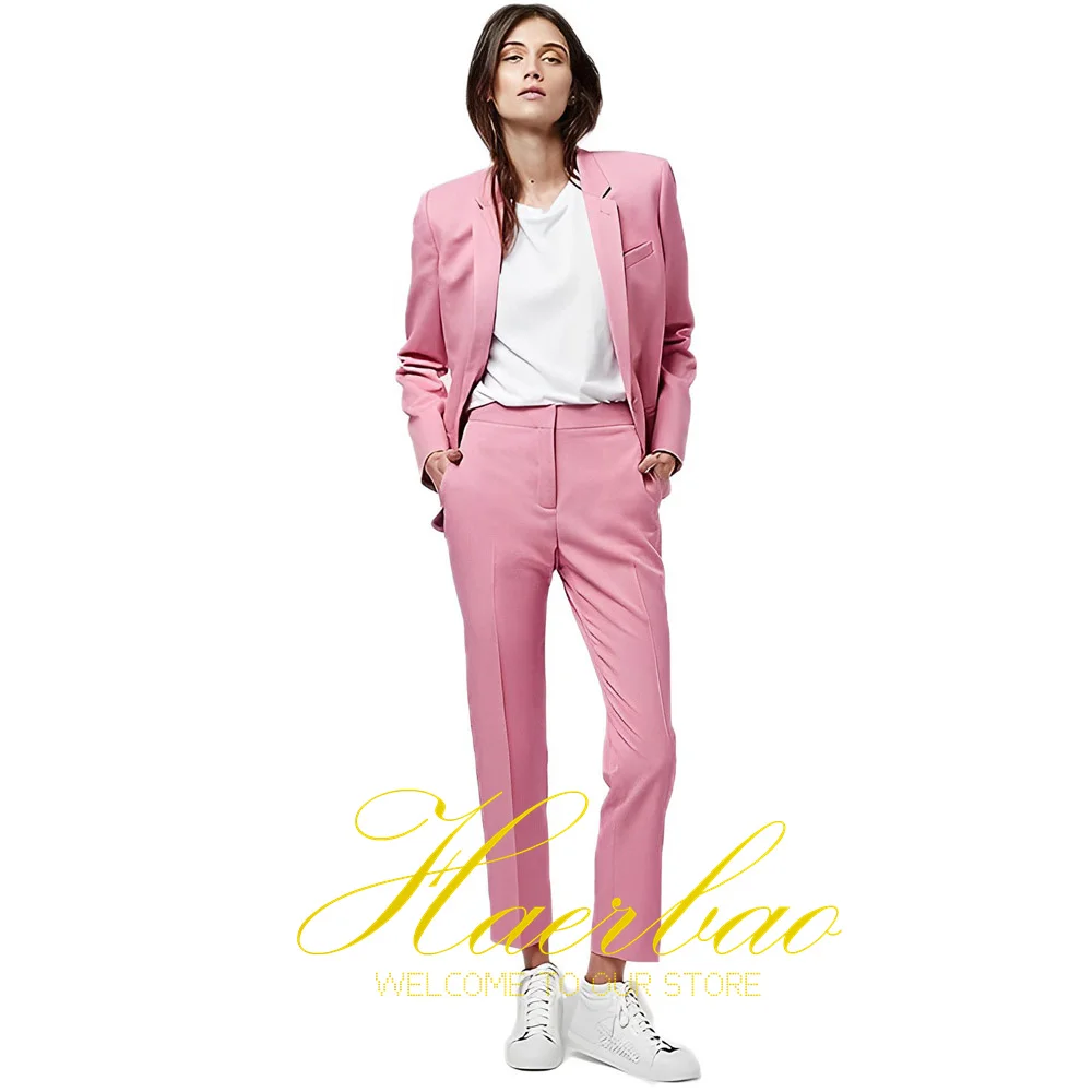 2023 New Women's Suit 2-Piece Set Office Lady Workwear Slim Fit Design Jacket Pants Formal Blazer Ladies