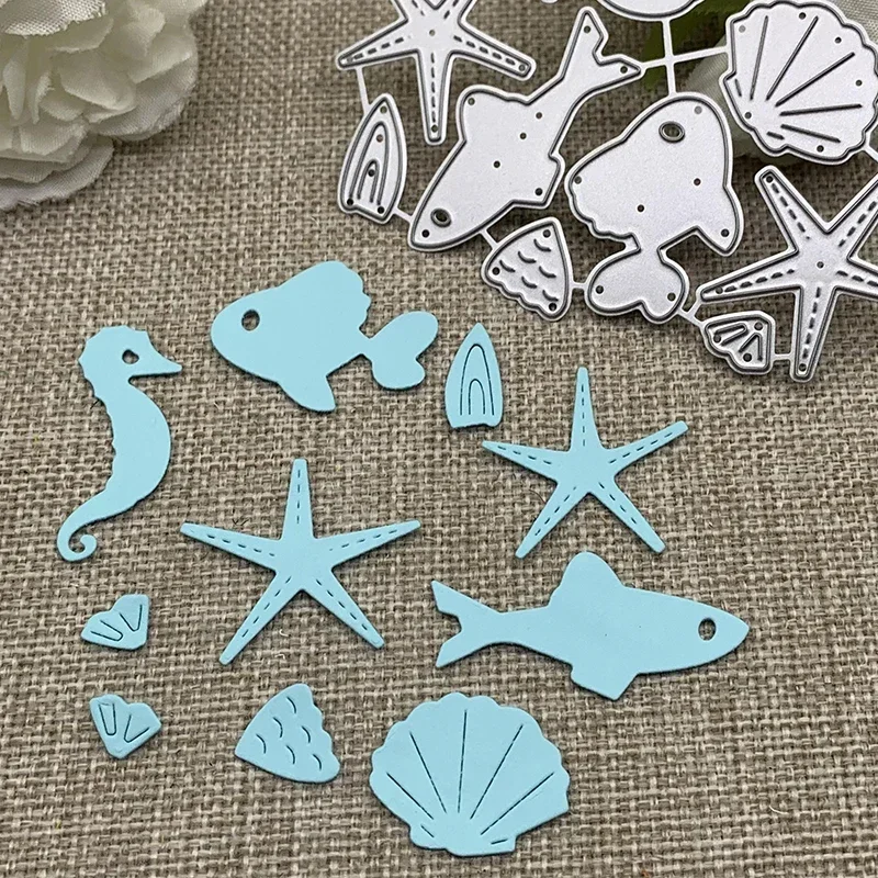 Metall-Stanzformen für Meereslebewesen-Dekorationen, Schablonen für DIY-Scrapbooking, dekorative Handarbeit, Stanzformen-Vorlage