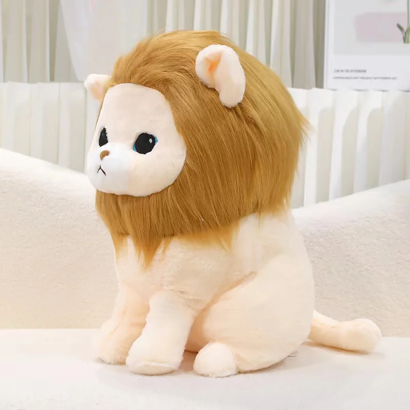 귀여운 봉제 인형, 앉아있는 자세 시뮬레이션, 사자 베개, 부드러운 동물 인형, 어린이 생일 선물, 32 cm, 42cm