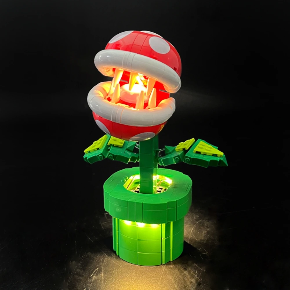 BYB LED Light Kit For 71426 Piranha Plant Building Blocks Decorative Lamp Remote Control Not Include  Building 1