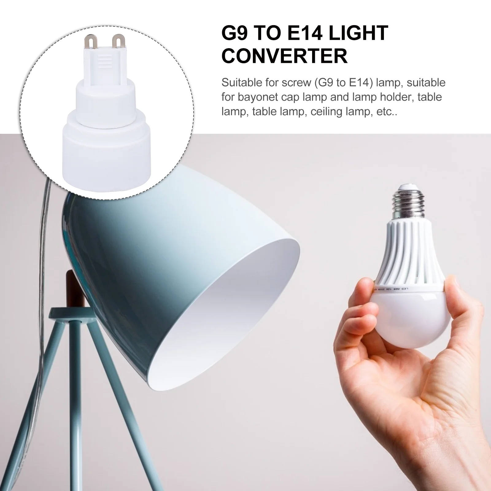 4 Pcs G9 to E14 Lamp Holder Bulb Adapter Light Converter Converters Socket Accessories Screw LED Ceramics