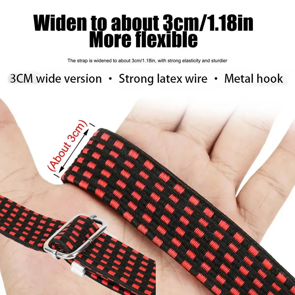 Cargo Straps Luggage Strap Cargo Tie Down Strap Tie Down Straps Lashing Strap Elastic Belt Bungee Straps Elastic Binding Rope Trunk Elastic Belt Bungee Cord Hooks 0.5/1/2M Elastics Rubber Luggage Rope Cord Hooks Bikes Rope Tie Bicycle Luggage Roof Rack Strap Fixed Band Hook Car Accessories
