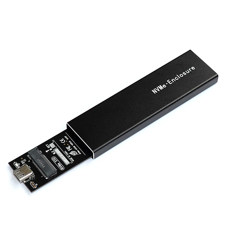 M2 NVME USB 3.1 어댑터 케이스, nvme ssd M2-USB 어댑터 M.2 USB3.1 인클로저, m.2 2280 2260 2242 2230 SSD 칩 RTL9210