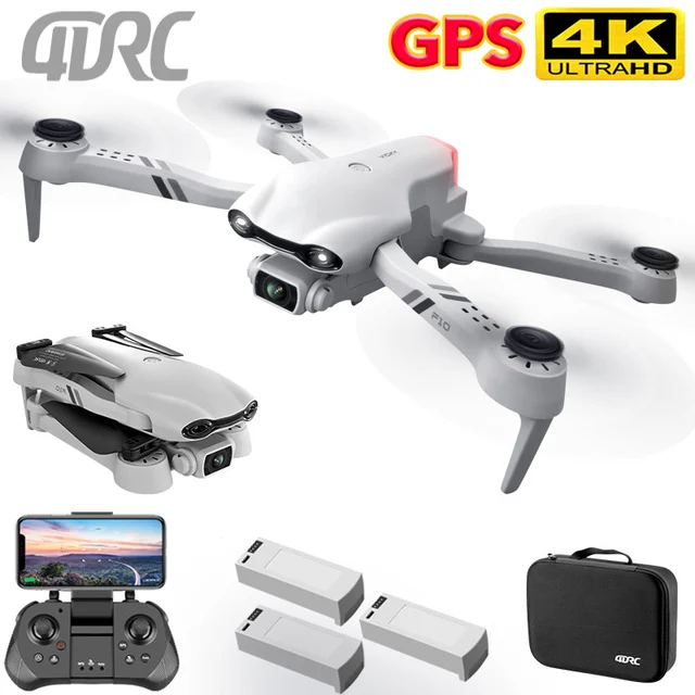 4DRC New 4K HD Dual Camera GPS 5G WIFI Wide Angle FPV Real-time Transmission RC Distance 2km Professional Drone Dron Gift Toys 1