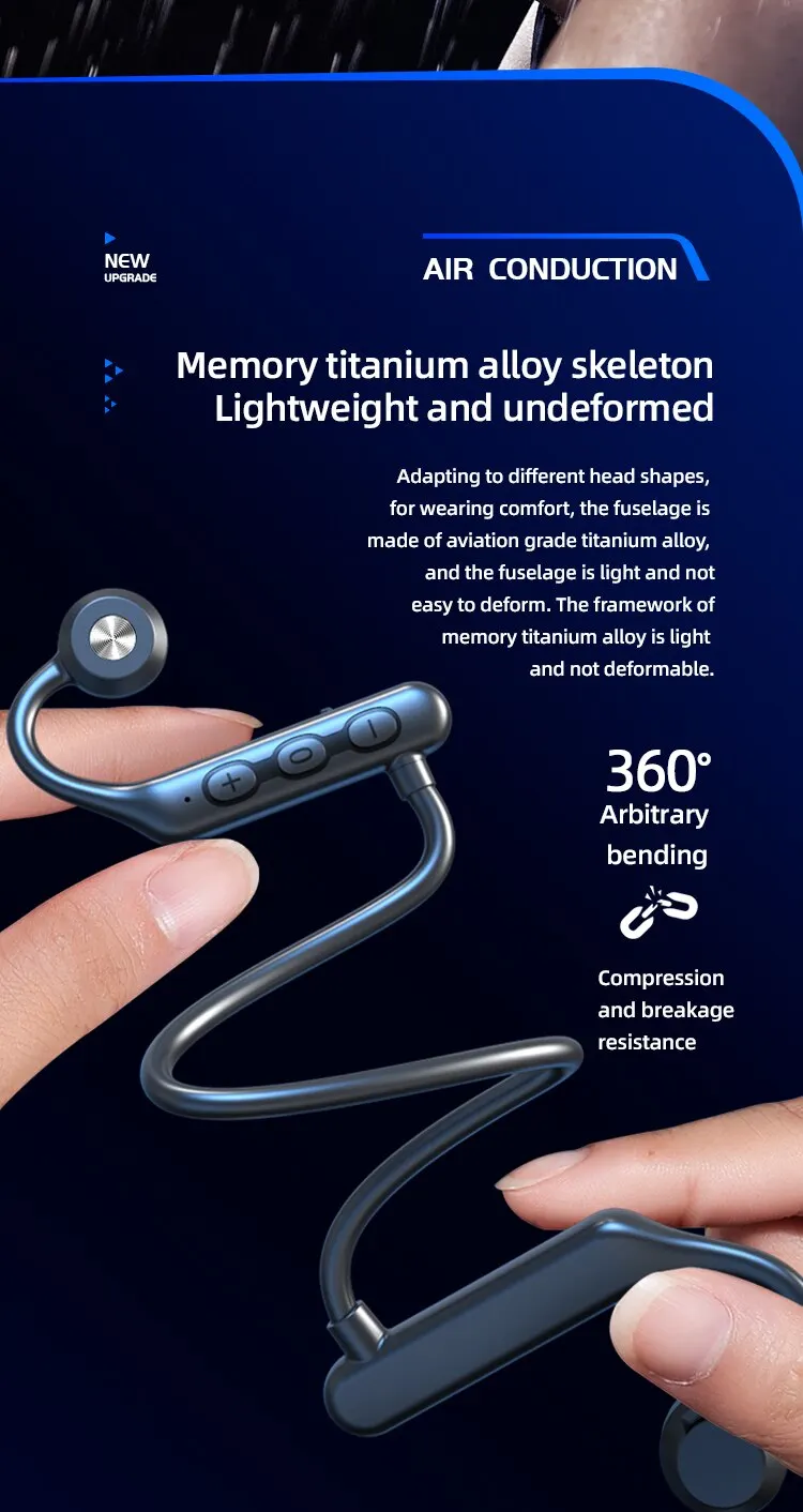 G25 Wireless Headset Bluetooth Earphone Headphones 5.3 Bone Conducting OpenEAR Large Capacity Battery Stereo Waterproof Earbuds Sae061fff7c2748a1a049b3ab2a3a1460t