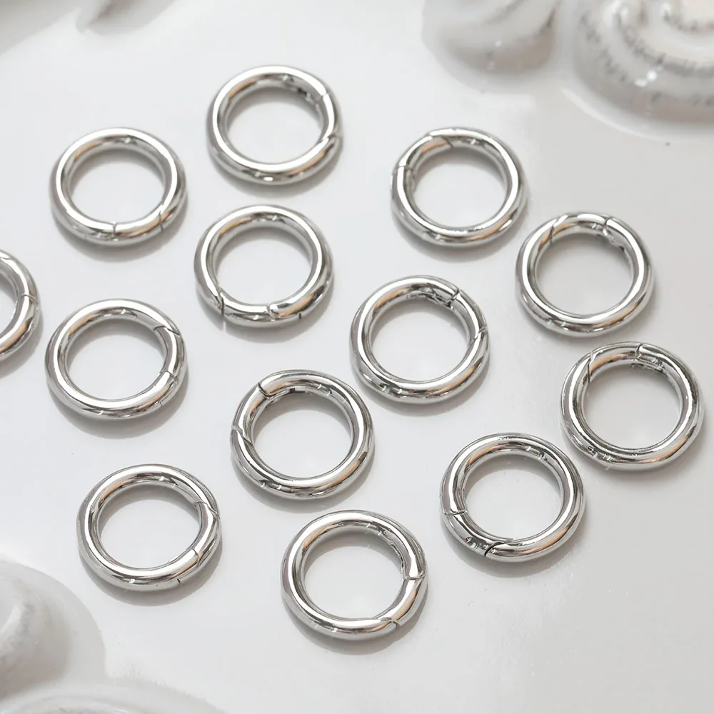 2PCS 14K 골드 도금 유니버설 버클 커넥터 걸쇠 DIY 목걸이 팔찌 황동 액세서리 만들기 용품