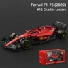 Bburago 1:43 Ferrari 2022 F1-75 #16 F1 Formula Car Die Cast Vehicles Collectible Model Racing Toys 2