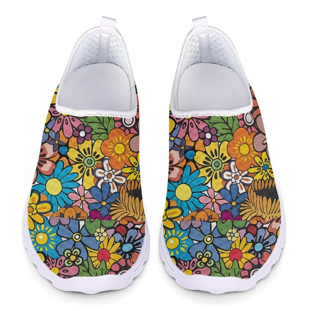 

Женские кроссовки с подсолнухами INSTANTARTS, разноцветные сетчатые дышащие кроссовки с подсолнухами, роскошный дизайн, мягкая обувь для бега