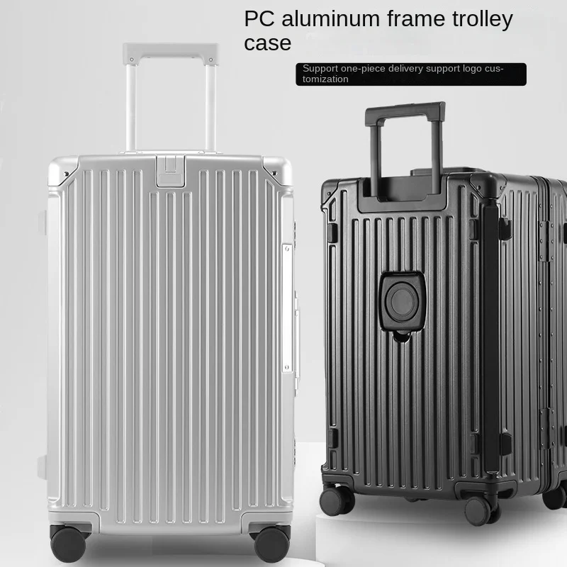 Suitcase Large Capacity  Thickened Silent Wheel Function Trolley Case Cup Holder USB Charging Luggage large size luggage luxury