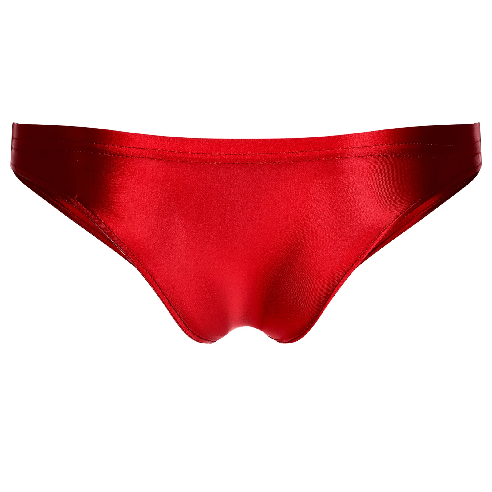 Mens Glossy Briefs Low Rise Underwear Underpants Solid Color Elastic  Waistband Bikini Panties Beachwear Swim Briefs Swimwear - AliExpress