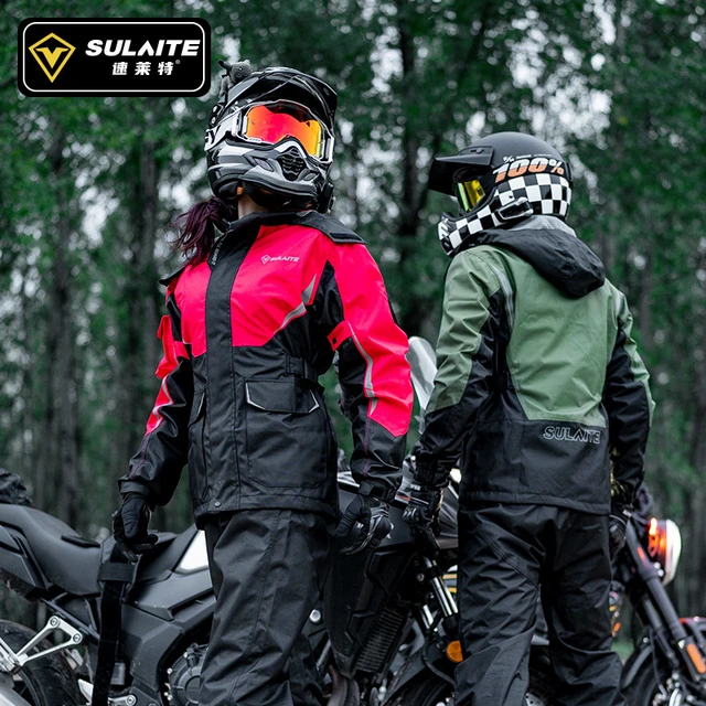 Chubasquero para motocicleta para hombre y mujer, traje de lluvia para Moto,  abrigo, chaqueta, pantalones, conjunto de lluvia para motociclista,  impermeable, transpirable - AliExpress