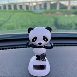 Adorable Panda Bobblehead Ornament - Fun and Whimsical Decor for Car, Home, or Office Desk (Black)