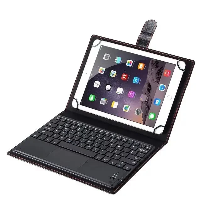 Housse Clavier Bluetooth AZERTY Pour DOOGEE Tab G6+ 11 Pouces - Étui Détachable, Protection PU, Noir