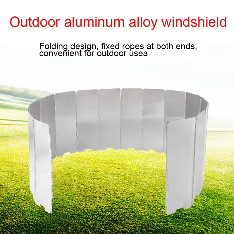 Gas Stove Wind Screen 8/10/12/14/16 Plates Outdoor Camping Picnic Cooking Burner Windproof Aluminum Alloy