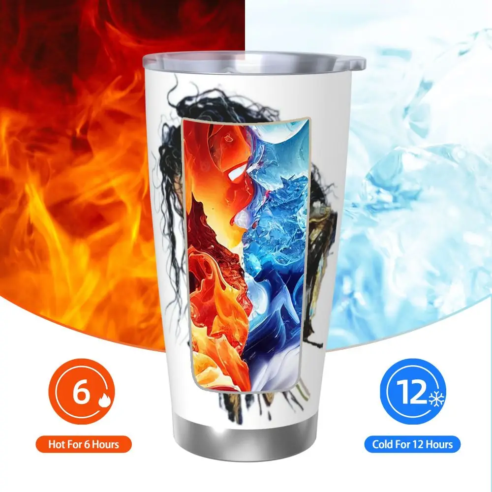 Michael Jackson Musicians Singers Dancers Stainless Steel Tumbler Vacuum Insulated Mug Thermal Cold Cup Straw With Lid 20oz