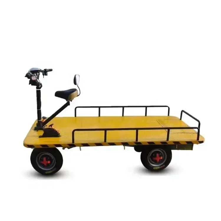 Large size 1000kg flat electric trolley cart for short-distance transportation of goods