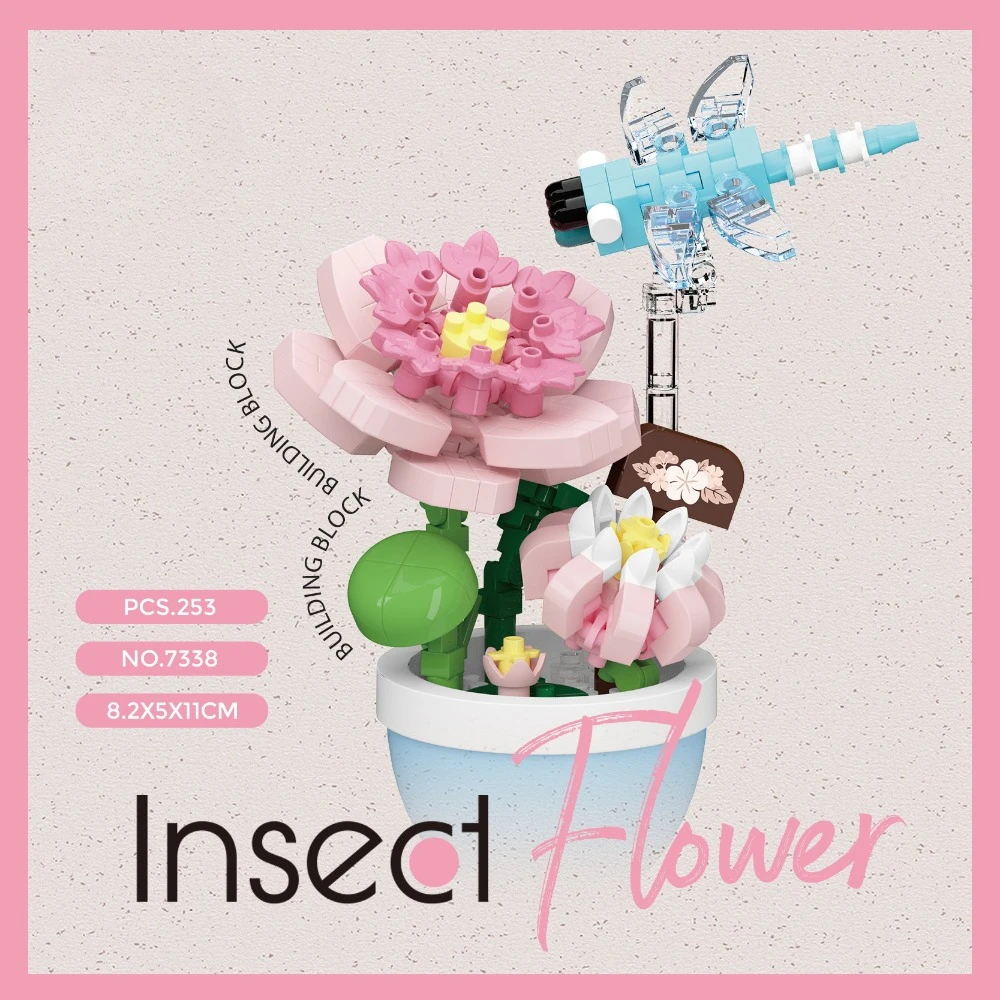 Micro Particle Building Block Ornaments Flower Fairy Series Eternal Flower Potted Plants Creative Indoor Decoration Ornaments 3