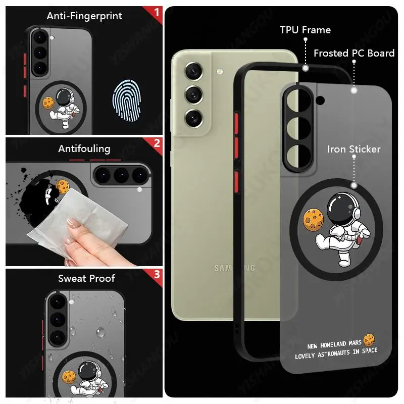Magnetic For Magsafe Astronaut Case For Samsung Galaxy S23 S22 thumbnail 11