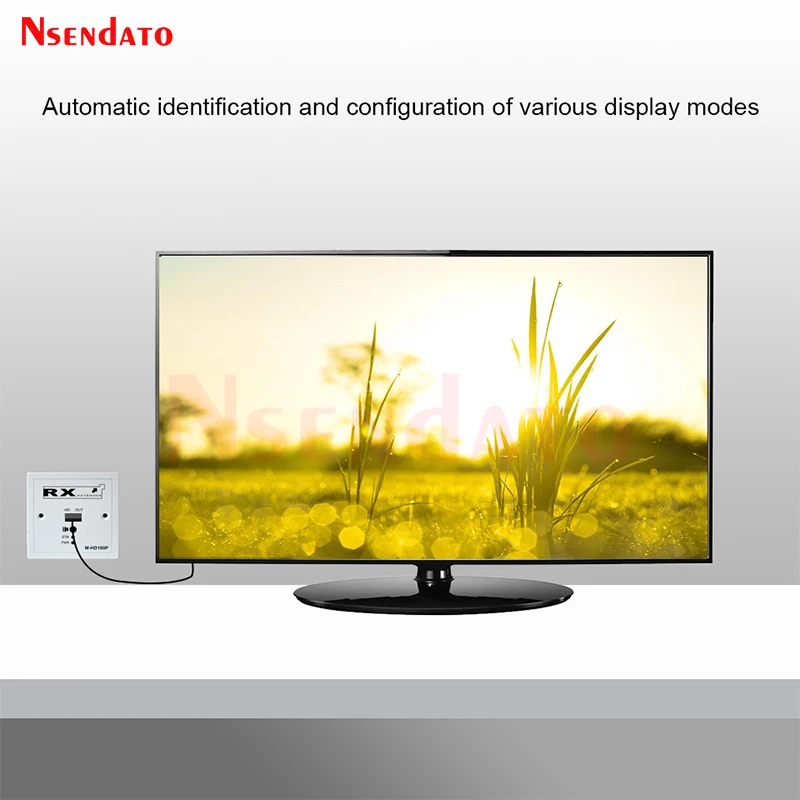 86 type wall panel H.264 HDMI Extender Over 100M Ethernet TCP/IP Cable HDMI to Ethernet Transmitter and Receiver kit For TV PC