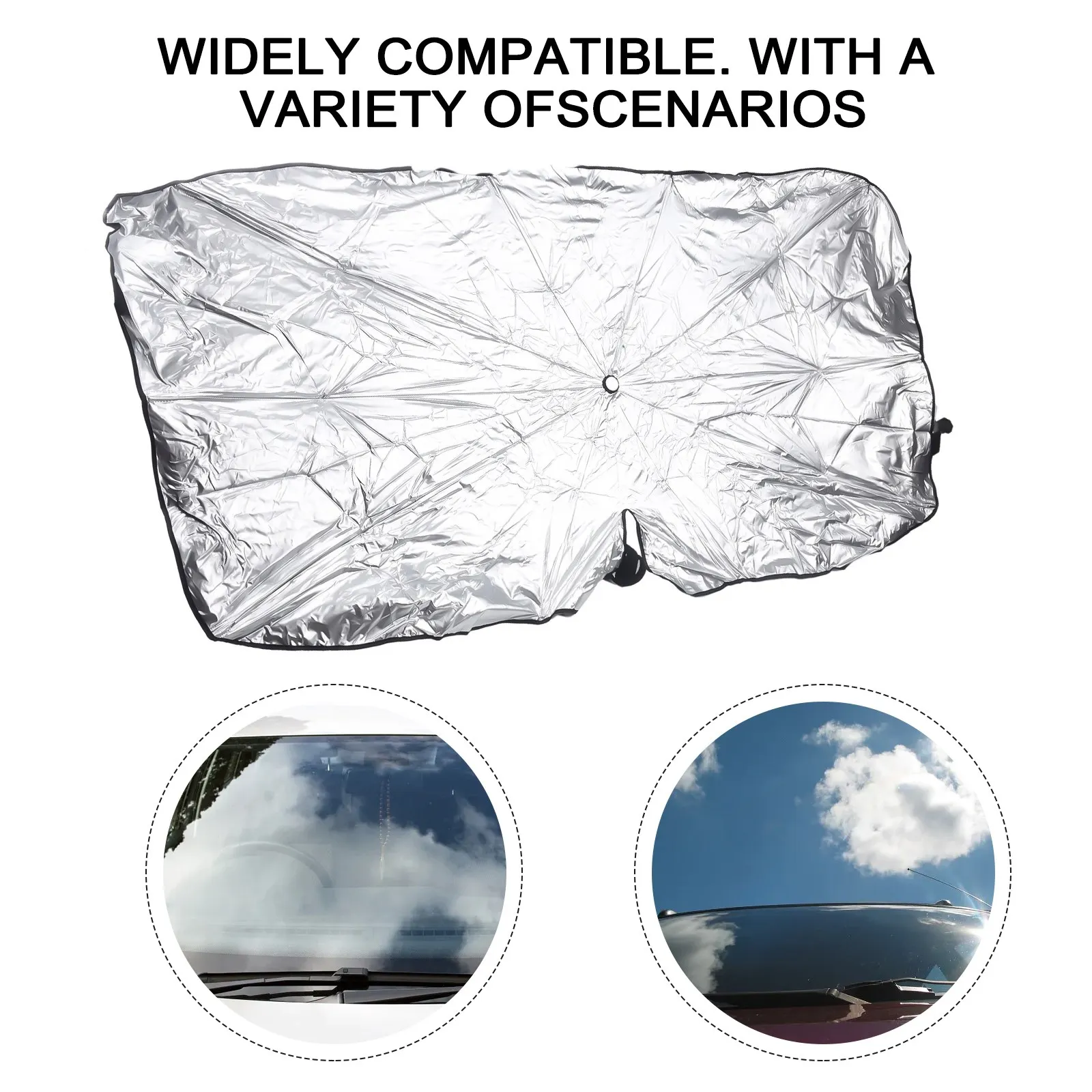 

1pc Windscreen Sun Shade Sunshade UV Heat Reflective Front Cover Car Visor Umbrella Universal Foldable Heat & Sun Protection