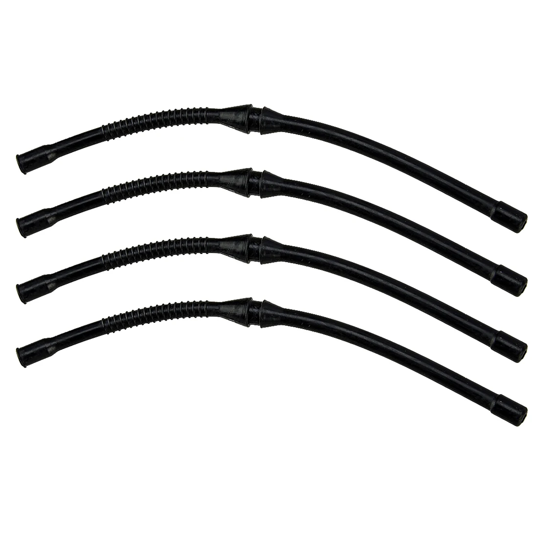 4pcs/set Chainsaw Fuel Line Hose Tube Fit for Husqvarna 61 66 162 181 266 268 272 281 Black Rubber