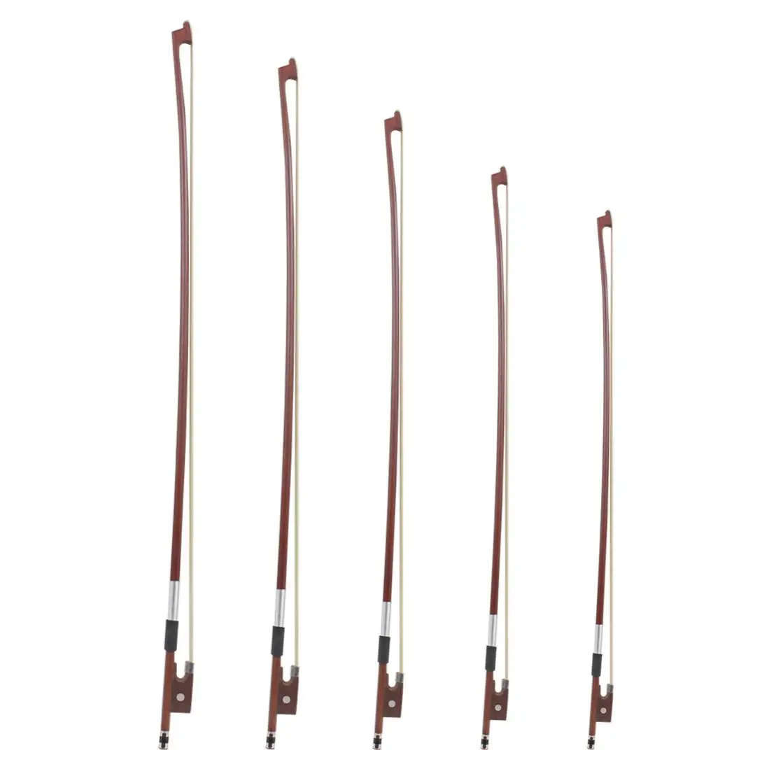 Violin bow multiple sizes jujube wood white horsehair