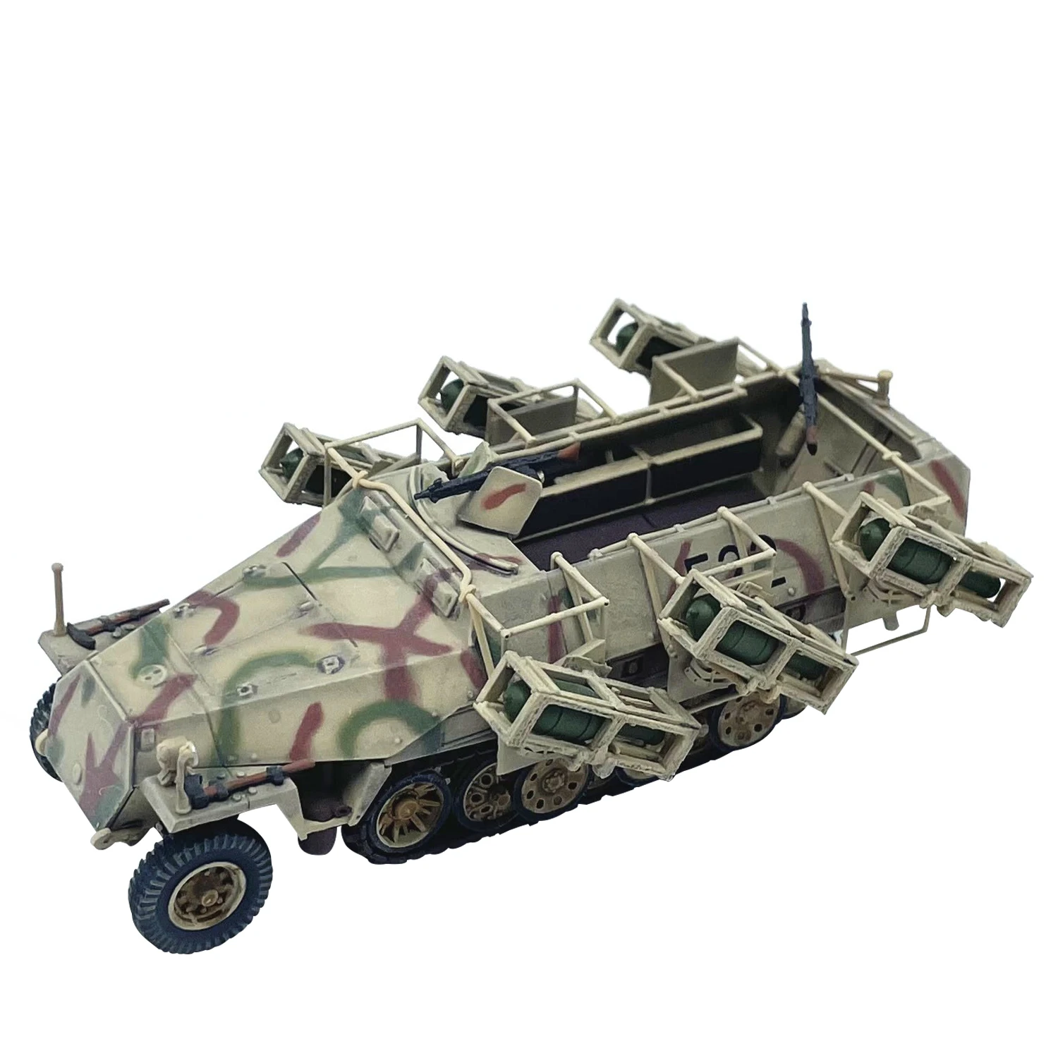

1:72 Scale German Sd.Kfz. 251/2 Land Stuka Semi-Tracked Armored Car Glue-free Color Veyron 63108 Militarized Combat Vehicle Gif