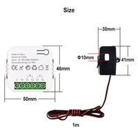 Tuya Smart New WiFi Energy Clamp Bidirectional Meter with Buzzer Alarm for Threshold App Monitor Export Import Power AC110V/240V 2