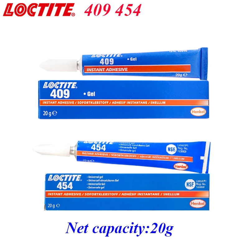 Gel Loctite 454 409 Ad Alta Viscosità Resistente Alla Temperatura Asciugatura Istantanea Colla Colla Adesivo Metallo Plastica Elastomero Riparazione 2
