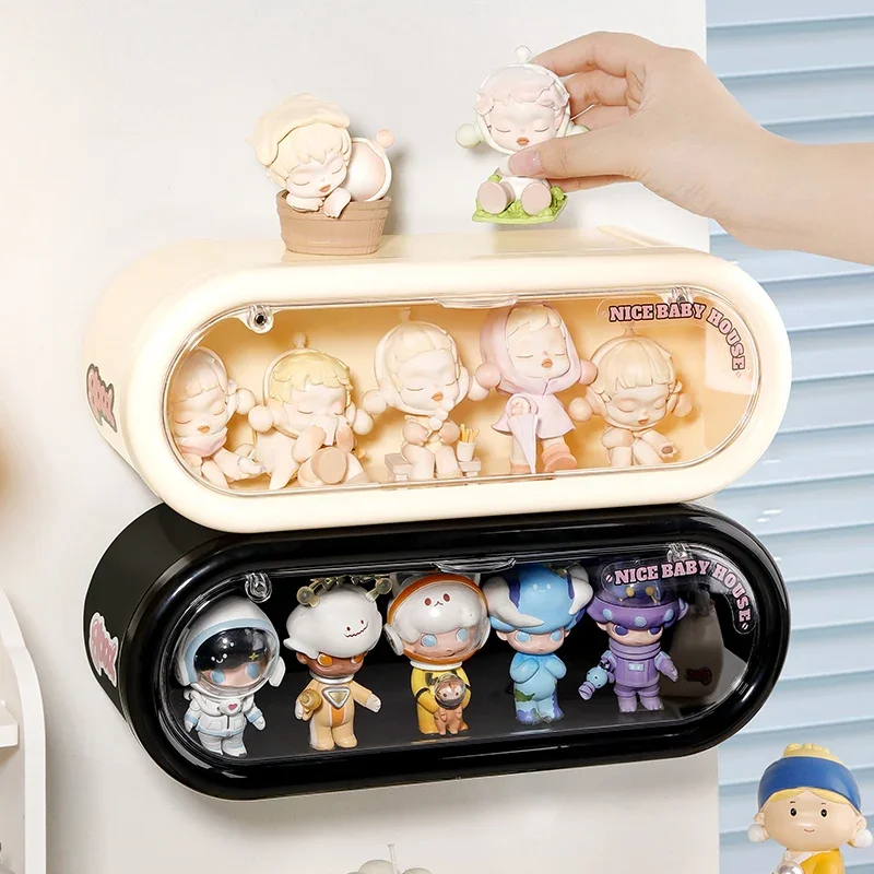 Desktop, Wall-mounted Blind Box Display Box Dust-proof Doll Ornaments Organizer Home Transparent Wall-mounted Display Cabinet