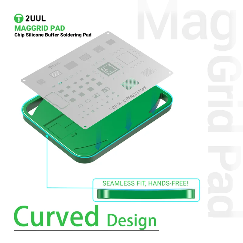 2UUL BH15 MagGrid Pad Chip Silicone Soldering Pad Mobile Phone Repair Heat-resistant Welding Mat