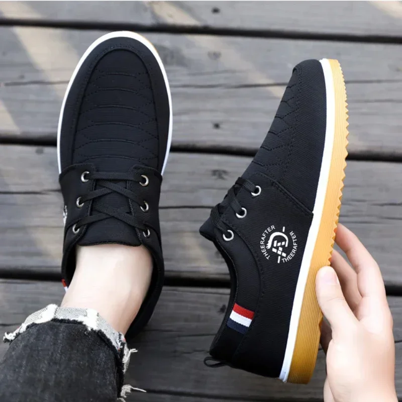 Summer Man Canvas Shoes Fashion Platform Sneakers for Men Casual Walking Breathable Shoes Male Loafers Zapatillas Hombre sport shoes casual loafers casual shoes