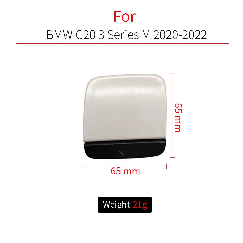 BMW 3 시리즈 G20 M 스포츠 318 320 323 325 328 330 335 51129448791용 자동차 후면 범퍼 견인 고리 커버 캡 블랙 화이트 액세서리