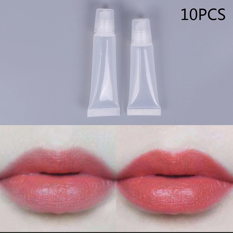 

10 Pcs/lot 8/15ml Empty Lip Gloss Tubes Lipstick Tube Lip Balm Soft Tube Makeup Squeeze Clear Lip Gloss Tube Container